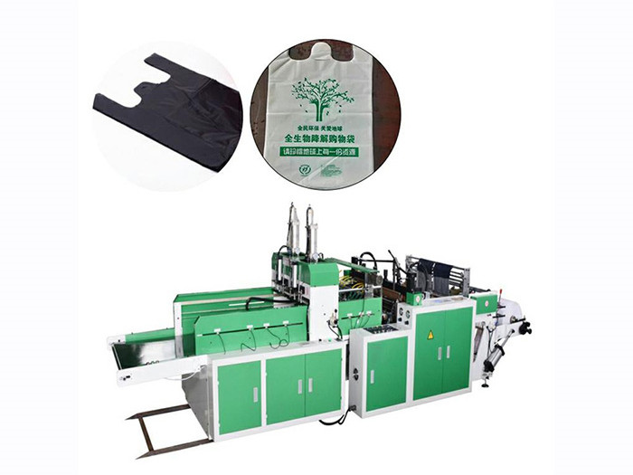 High Speed Double Line T shirt Bag Making Machine