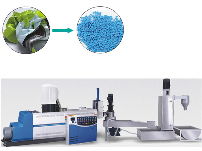 Одноступенчатая машина для гранулирования пластиковой пленки с водяным кольцом (с уплотняющим бункером)