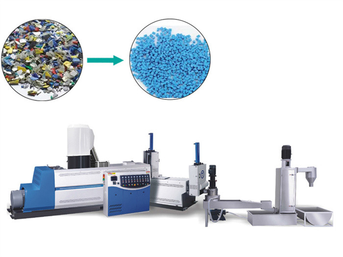 Машина для производства переработанного полиэфирного волокна/экструдер для производства пластиковых отходов ПЭТ