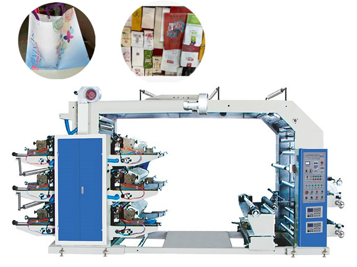 6 Colour Roll Kraft Paper Flexo Printing Machine